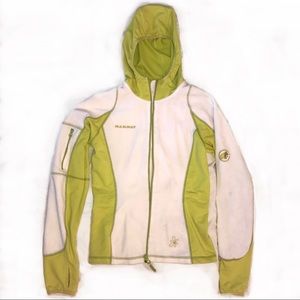 Mammut fleece hooded zipper jacket running athletic long sleeve rock climbing